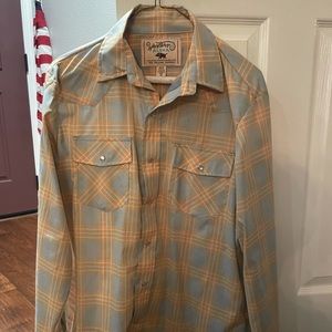 Western Aloha - pearl snap shirt - M - long sleeve